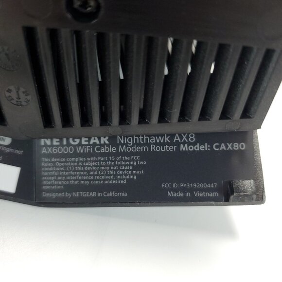 NETGEAR Nighthawk CAX80 AX6000 8-Stream Wi-Fi 6 Cable Modem Router - Tested - Picture 16 of 16